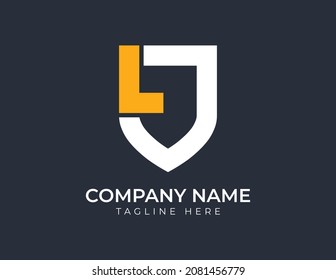 Shield with Letter L Logo Template. Shield Logo Vector illustrations