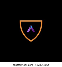 shield letter a logo