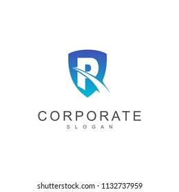 Shield Letter P Logo Design