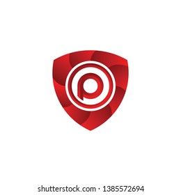 Shield with Letter P Logo - Vector logo template