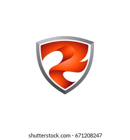 Shield Letter R Initial Logo Template