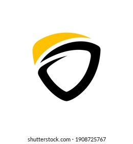 Shield Letter S, Flat Logo Template