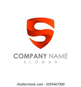 Shield Letter S Initial Logo Template