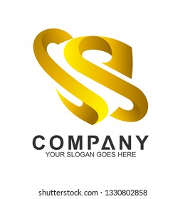 shield letter S logo, abstract S for shield logo, sport shield vector, shield with letter S