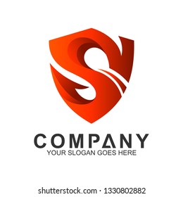 shield letter S logo, abstract S for shield logo, sport shield vector, shield with letter S