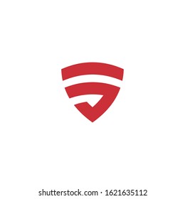 Shield Letter S logo design vector