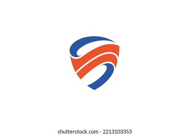 Shield letter S logo design template