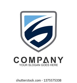 Shield Letter S Logo, Security icon
