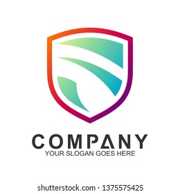 Shield Letter S Logo, Security icon