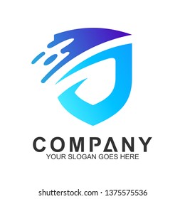 Shield Letter S Logo, Security icon