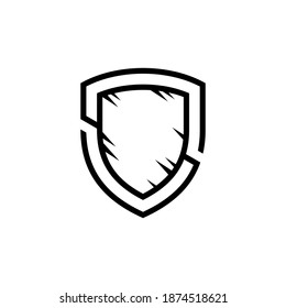 Shield letter S logo. Shielding protection logo template