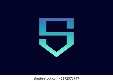 diseño de logotipo sencillo para el escudo y la letra