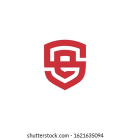 Shield letter Se logo design vector