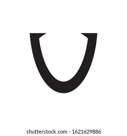 Shield Letter V Logo. Vector illustration