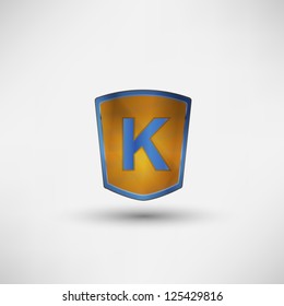 Shield with the letters.