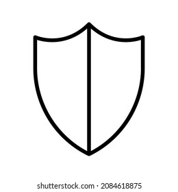 shield line art vector icon 