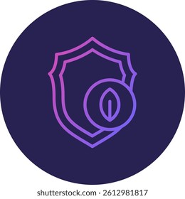 Shield Line Circle Gradient Style