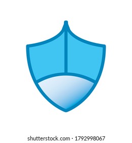Shield line and gradient style icon design, Label tag banner product and protection theme Vector illustration