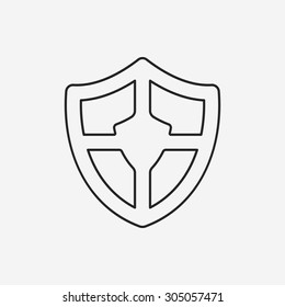 shield line icon