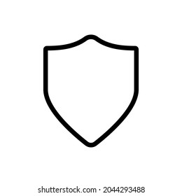 Shield line icon for apps and web sites