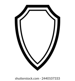 icono de línea de escudo con diseño de ilustración vectorial de marco