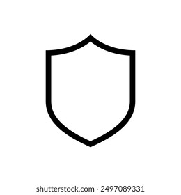 Shield line icon in generic style. Secure guard concept