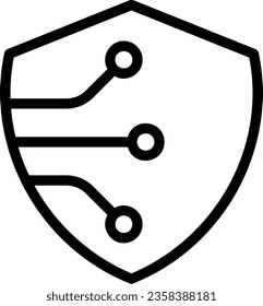 vector de icono de línea de protección
