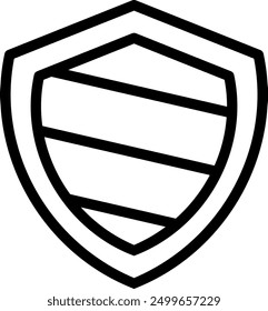 shield line icon illustration vector