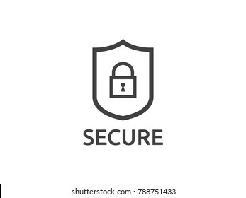 shield line icon, Internet VPN Security Concept vector illustration