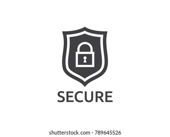 shield line icon logo symbol, Internet VPN Security Concept vector illustration
