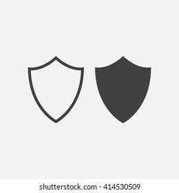 shield line icon, outline and solid vector illustration, linear pictogram isolated on gray