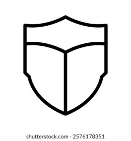 Shield line icon. Shield protection. Vector illustration 