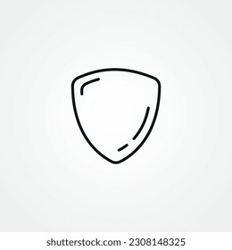 Schildliniensymbol. Umrisssymbol sichern.
