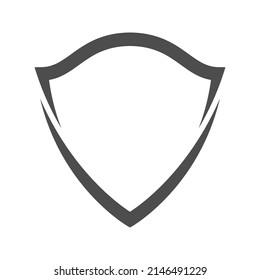 Shield line icon. Secure symbol. Protect outline shape. Vector isolated on white.