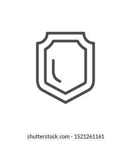 Icono de la línea de protección y concepto de seguridad