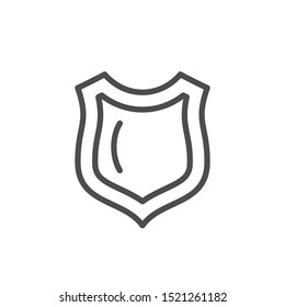Shield line icon and security concept
