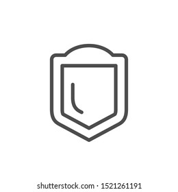 Shield line icon and security concept