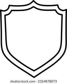 Shield line icon vector art