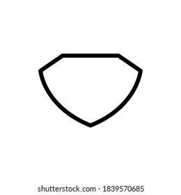 Plantilla de diseño de vector de icono de línea de escudo