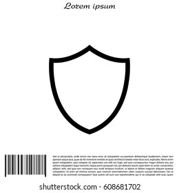 Shield line Icon. vector illustration