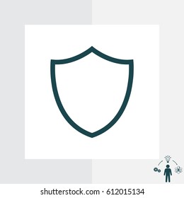 Shield line Icon. vector illustration