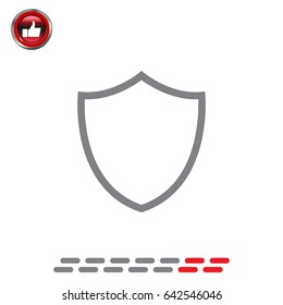 Shield line Icon. vector illustration