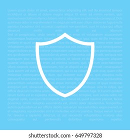 Shield line Icon. vector illustration