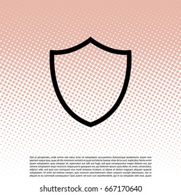 Shield line Icon. vector illustration