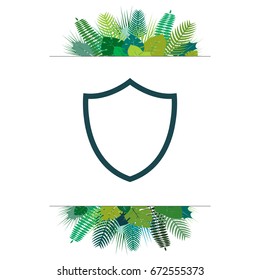 Shield line Icon. vector illustration
