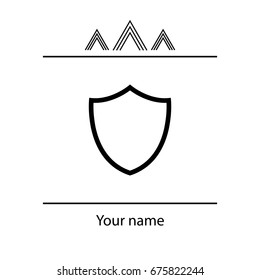 Shield line Icon. vector illustration