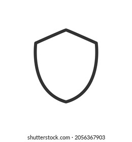 Icono de la línea Escudo. Símbolo web para web y aplicaciones. Diseño de firma en el estilo de contorno. Objeto de trazo blindado.