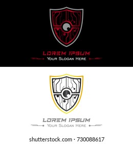 shield in line logo, symbol, icon