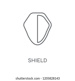 Shield linear icon. Shield concept stroke symbol design. Thin graphic elements vector illustration, outline pattern on a white background, eps 10.