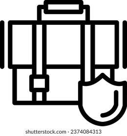 Shield Linear Vector Icon Design